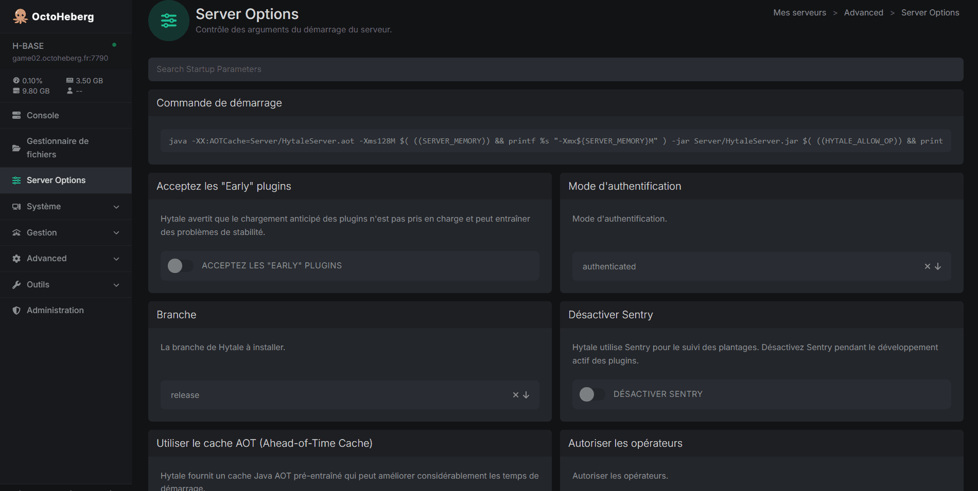 config Panel 1