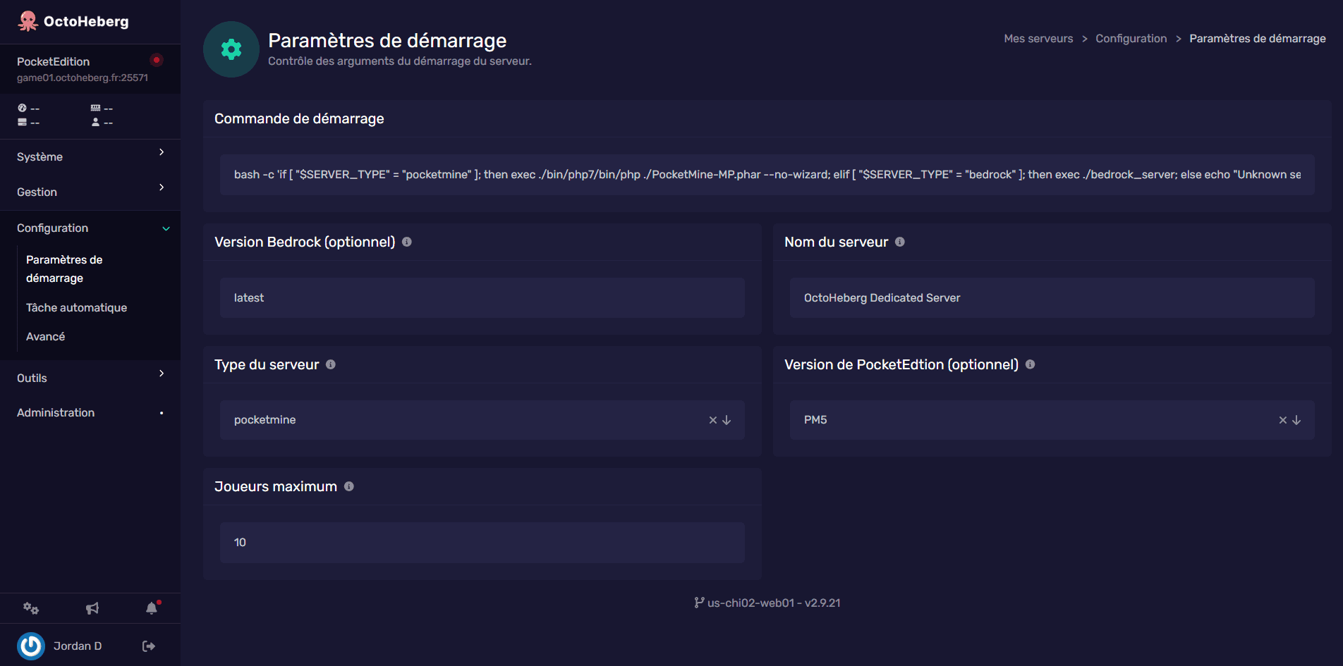 config Panel 1